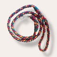 Load image into Gallery viewer, Handmade rope dog leash in orange, purple and green (made to order)