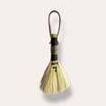 Load image into Gallery viewer, Handmade Tampico Bench Brush with Leather Handle and Oak Strip (made to order)