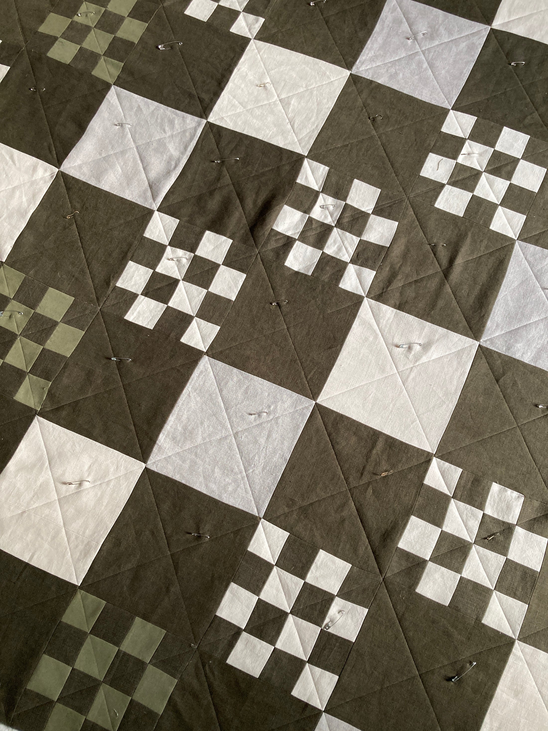 Large Checkerboard Bed Quilt