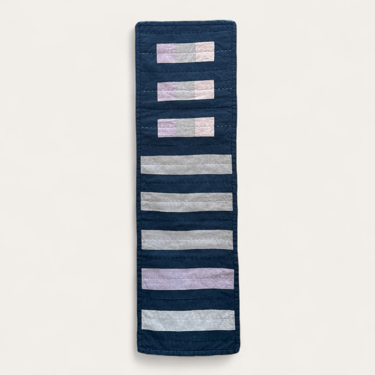 Blue Handmade Quilted Tapestry Wall Hanging