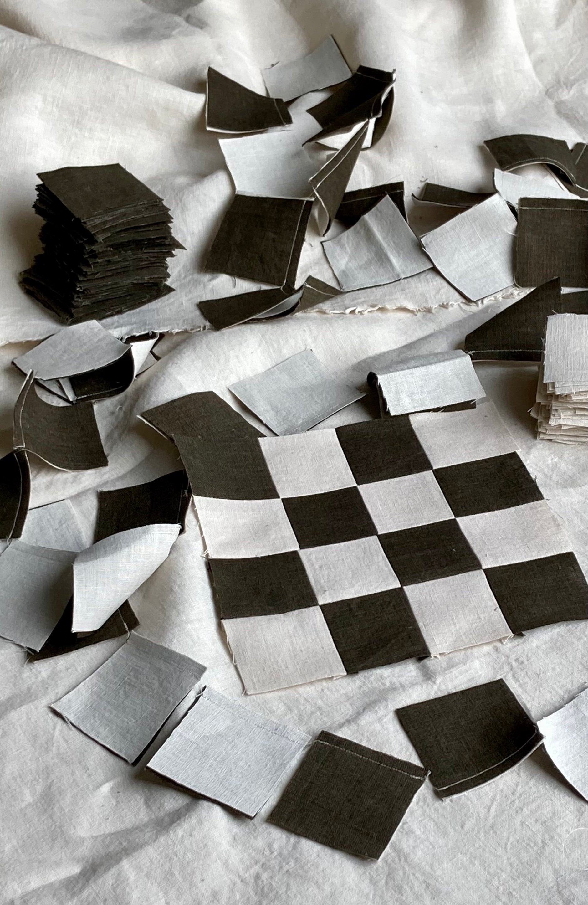 Large Checkerboard Bed Quilt