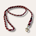 Load image into Gallery viewer, Handmade rope slim dog leash in red white and black (made to order)
