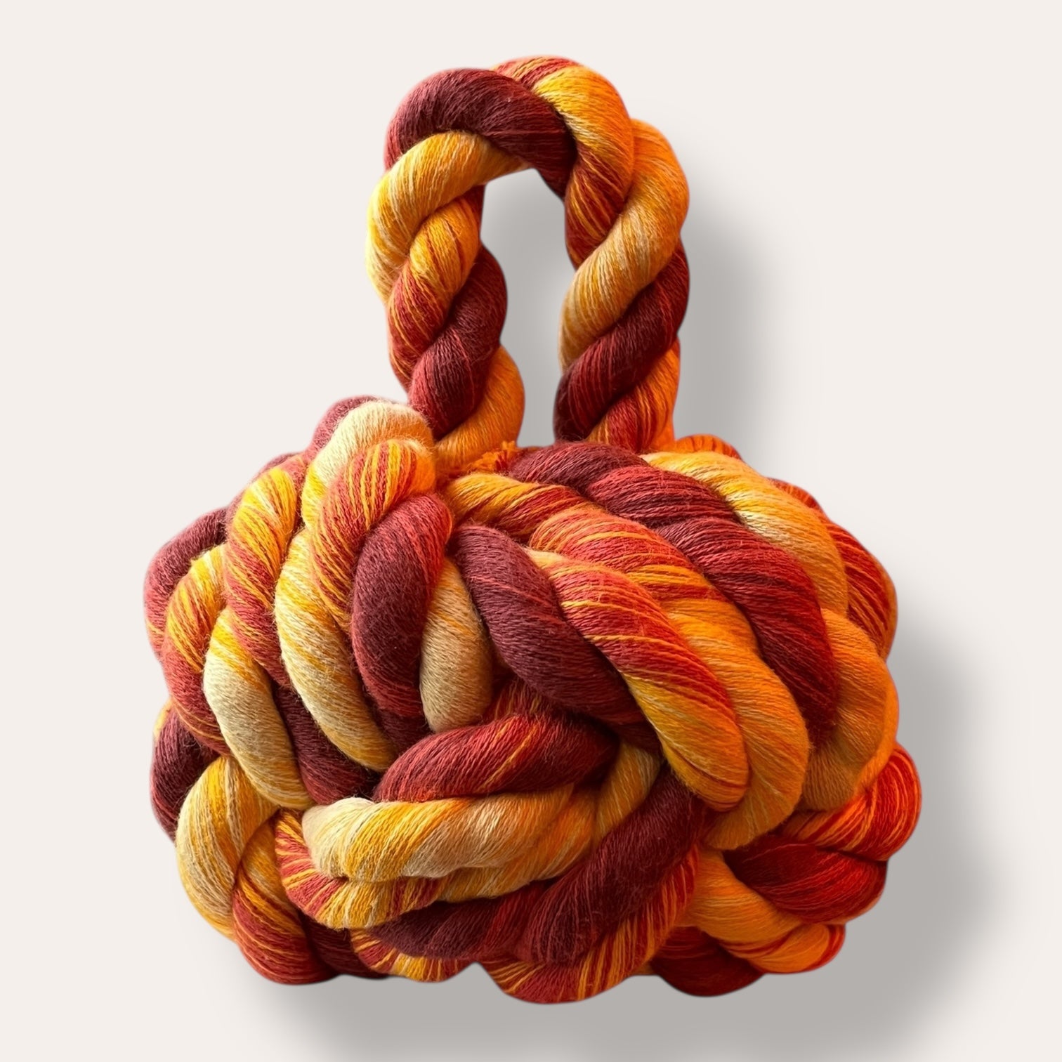 Handmade Dead Stock Yarn Rope Doorstop Medium