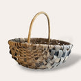 Load image into Gallery viewer, 16” Scottish Oak Swill Basket with peeled hazel handle
