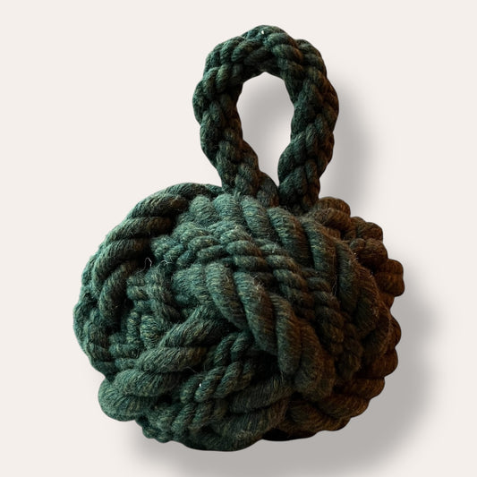 Handmade Dead Stock Yarn Rope Doorstop Small