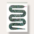 Load image into Gallery viewer, Hand Marbled Paper Snake Illustration Art
