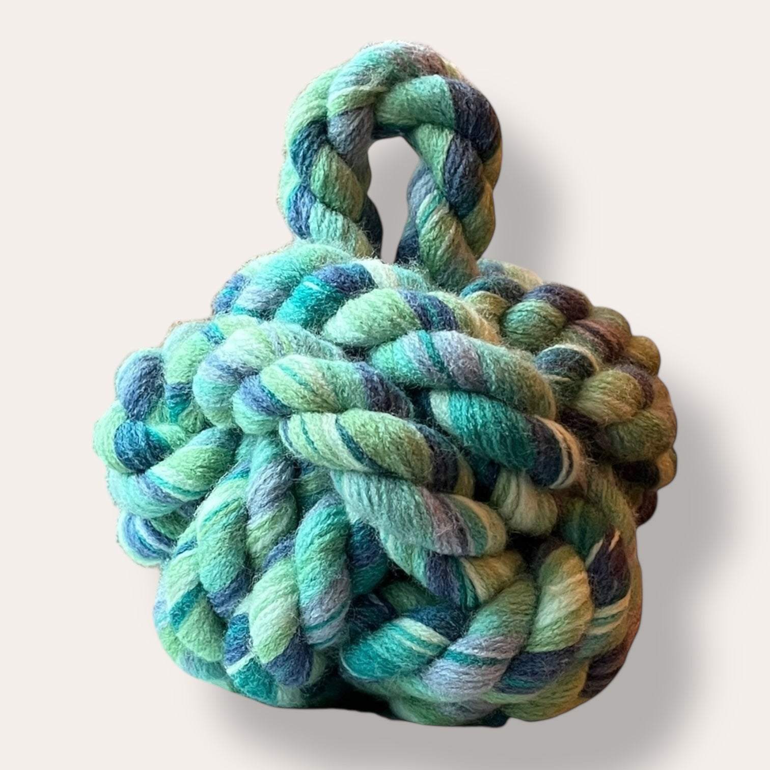 Handmade Dead Stock Yarn Rope Doorstop Medium