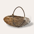 Load image into Gallery viewer, 16" Scottish Oak basket with hazel ribs and 2 willow hoops
