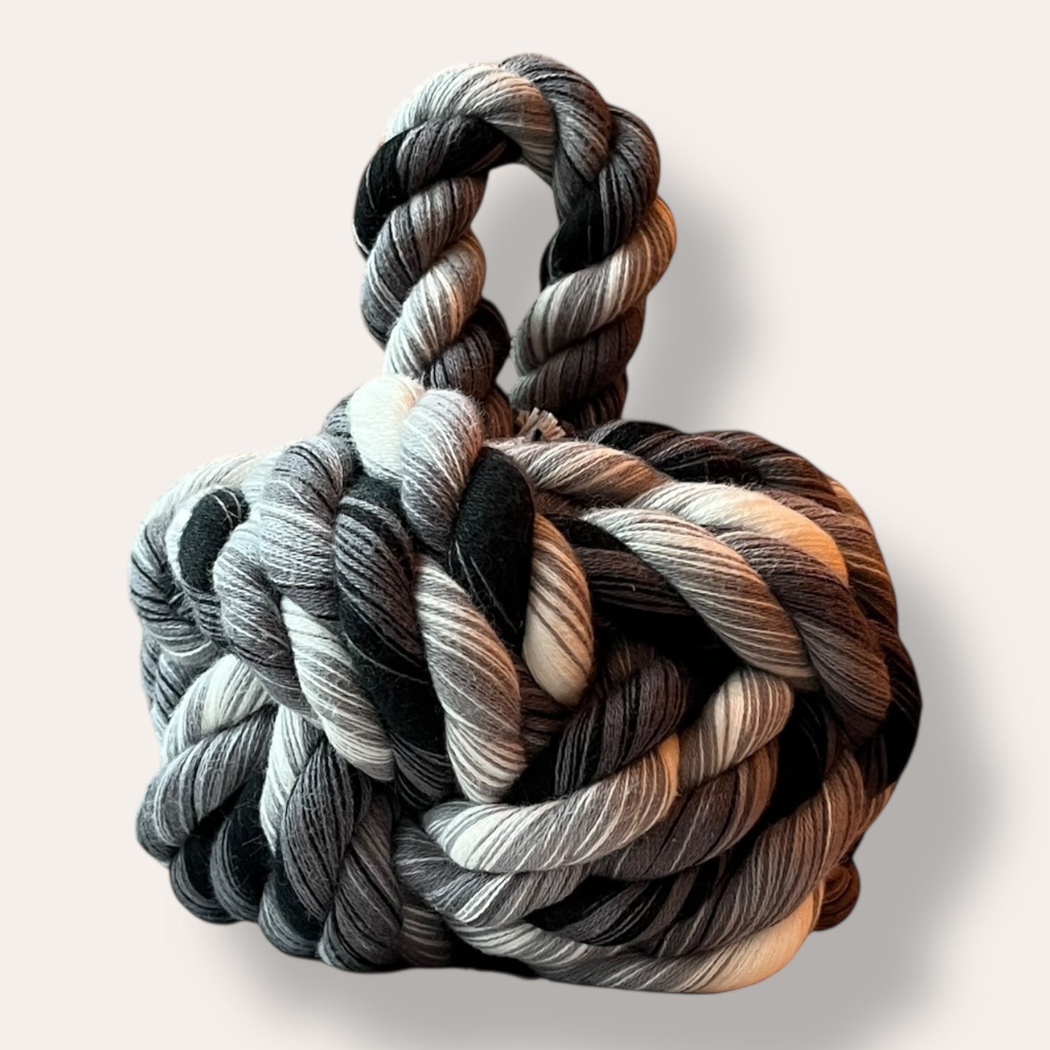 Handmade Dead Stock Yarn Rope Doorstop Medium