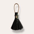 Load image into Gallery viewer, Handmade Arenga Bench Brush with Leather Handle and Oak Strip (made to order)
