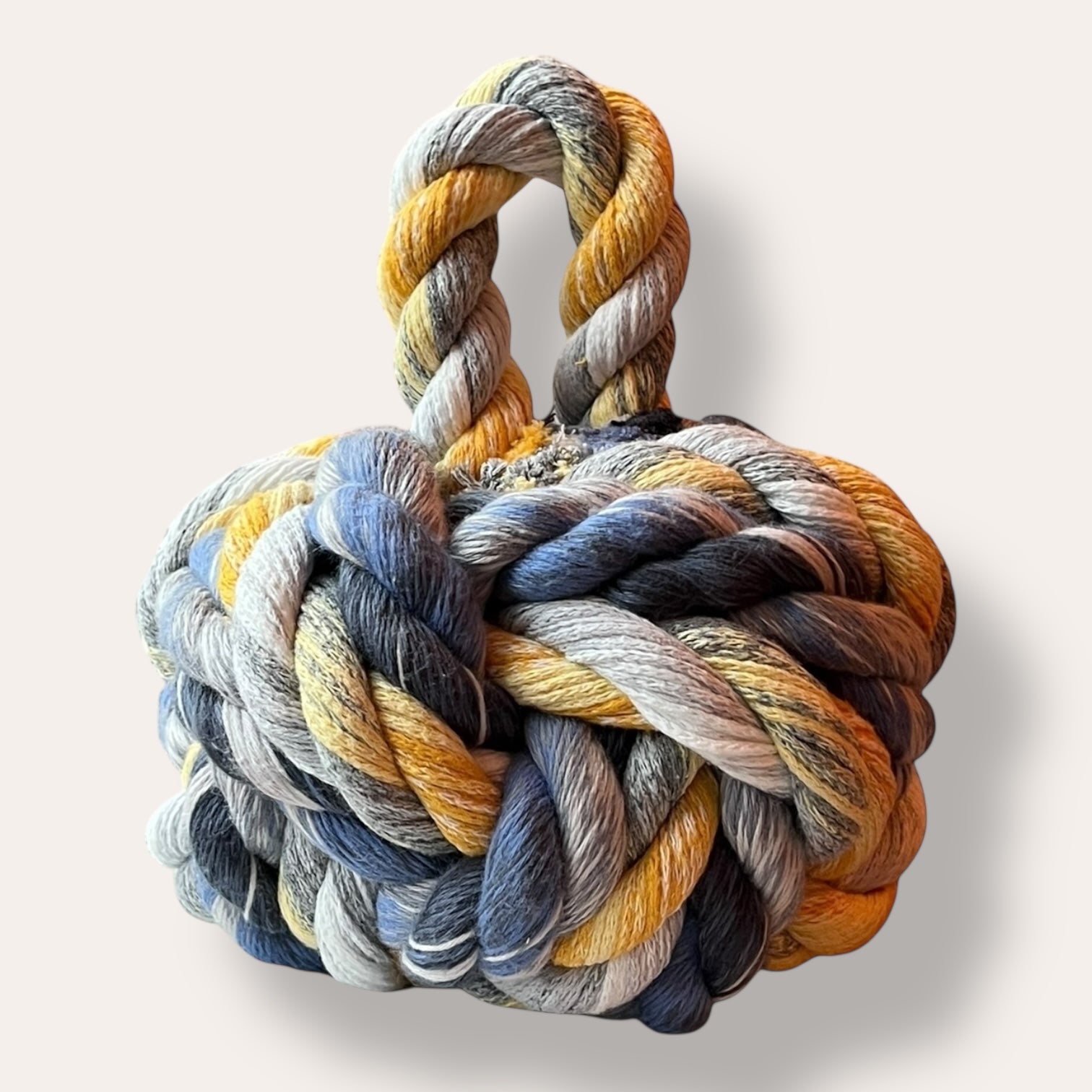 Handmade Dead Stock Yarn Rope Doorstop Medium