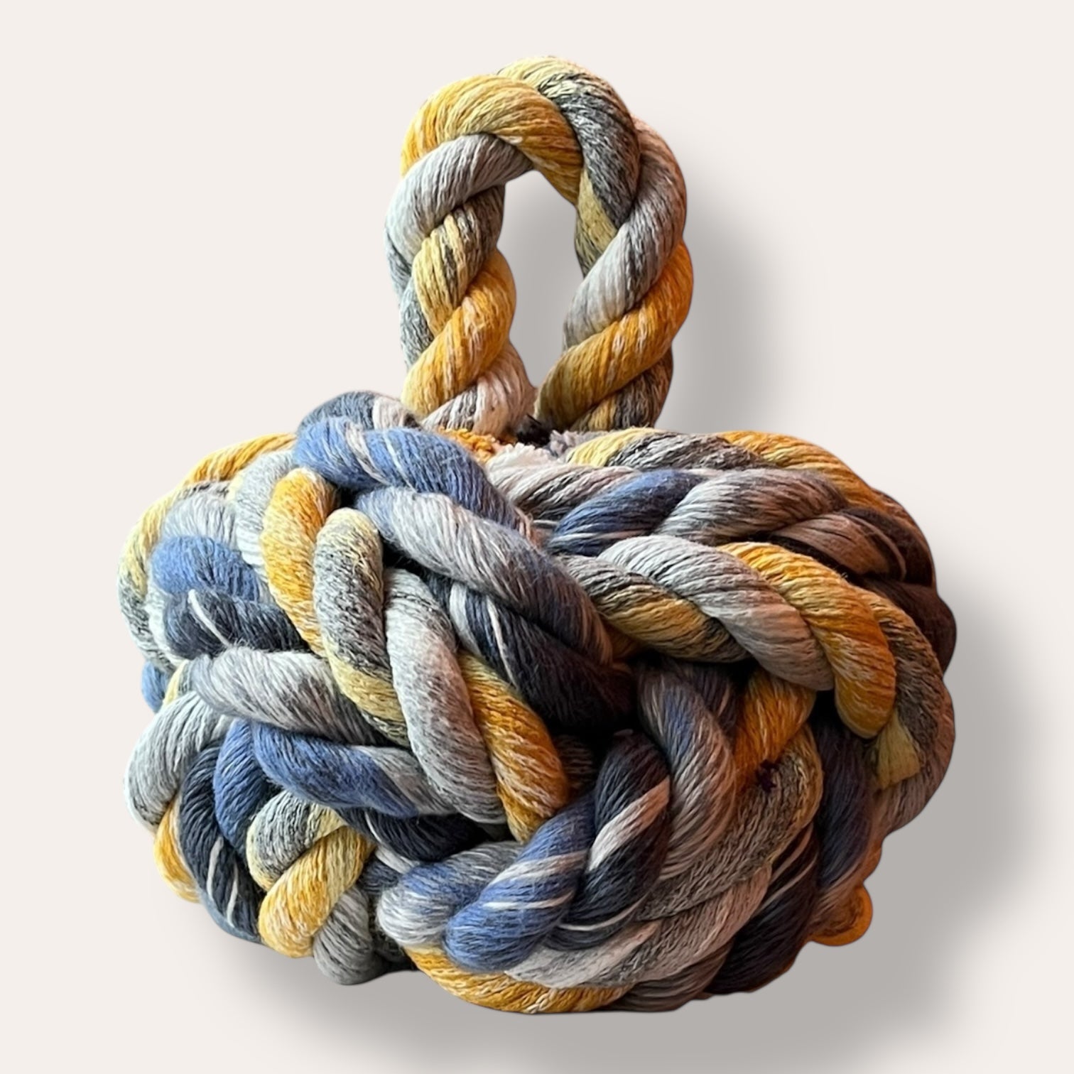 Handmade Dead Stock Yarn Rope Doorstop Medium