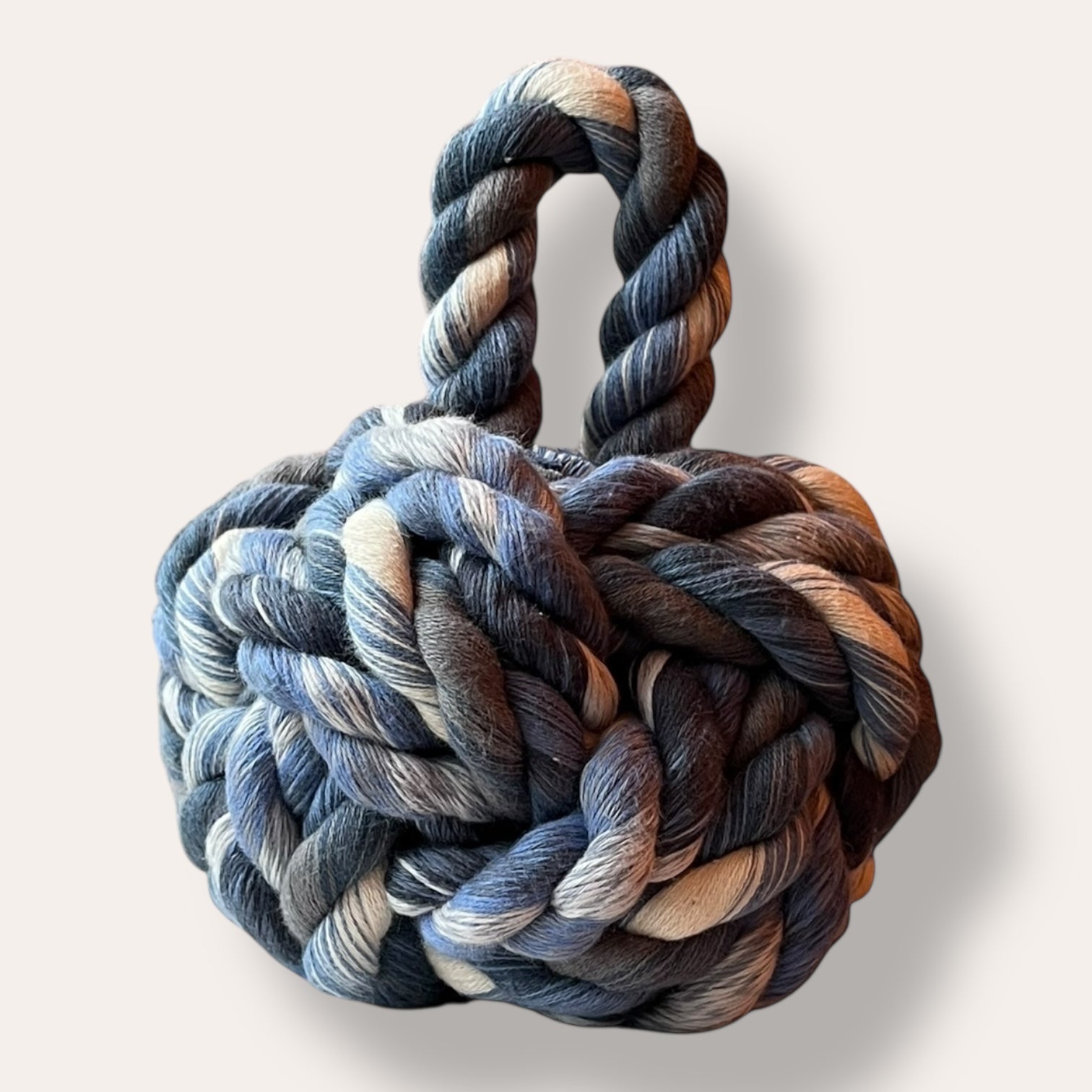 Handmade Dead Stock Yarn Rope Doorstop Medium
