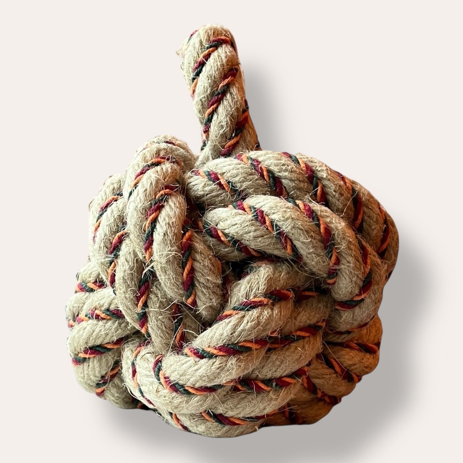 Handmade Flax Yarn Rope Doorstop Medium
