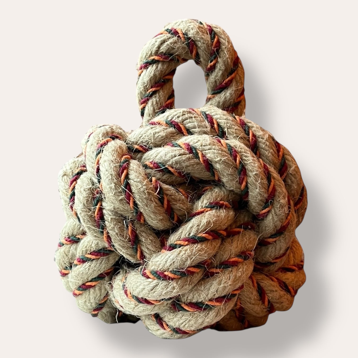 Handmade Flax Yarn Rope Doorstop Medium