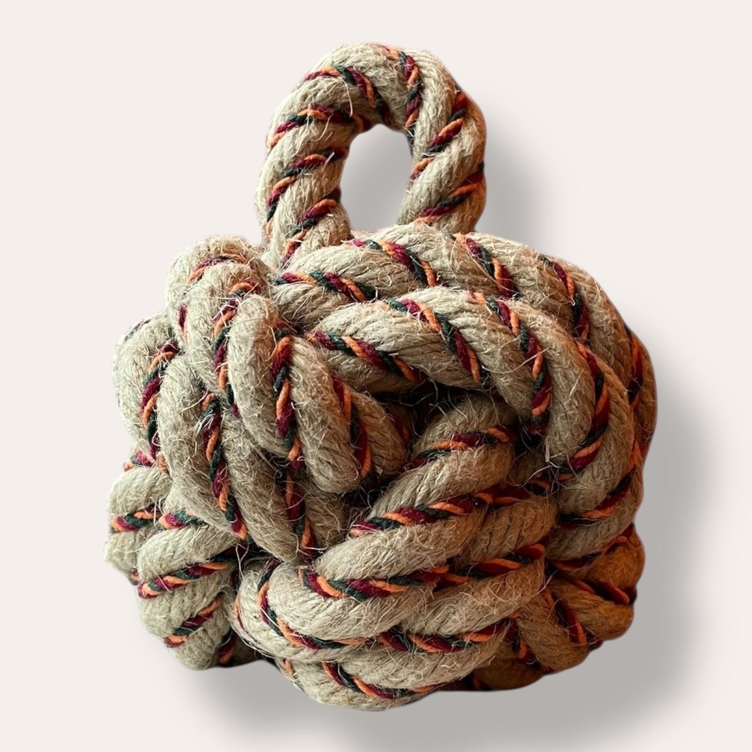 Handmade Flax Yarn Rope Doorstop Medium